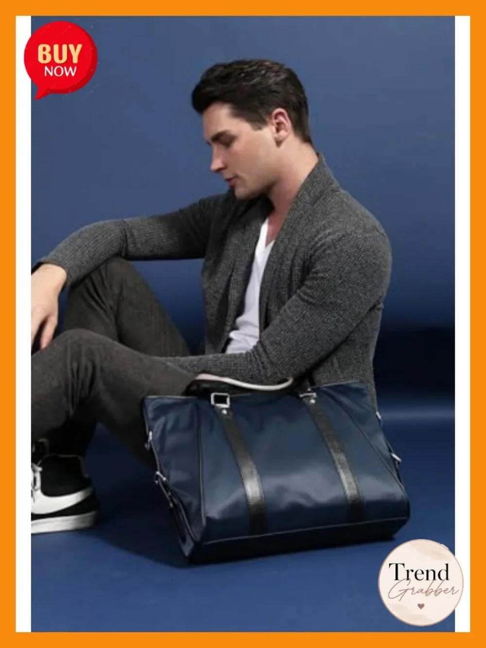 Men's Briefcase Crossbody Computer Bag Nylon Cowhide Design Business Travel